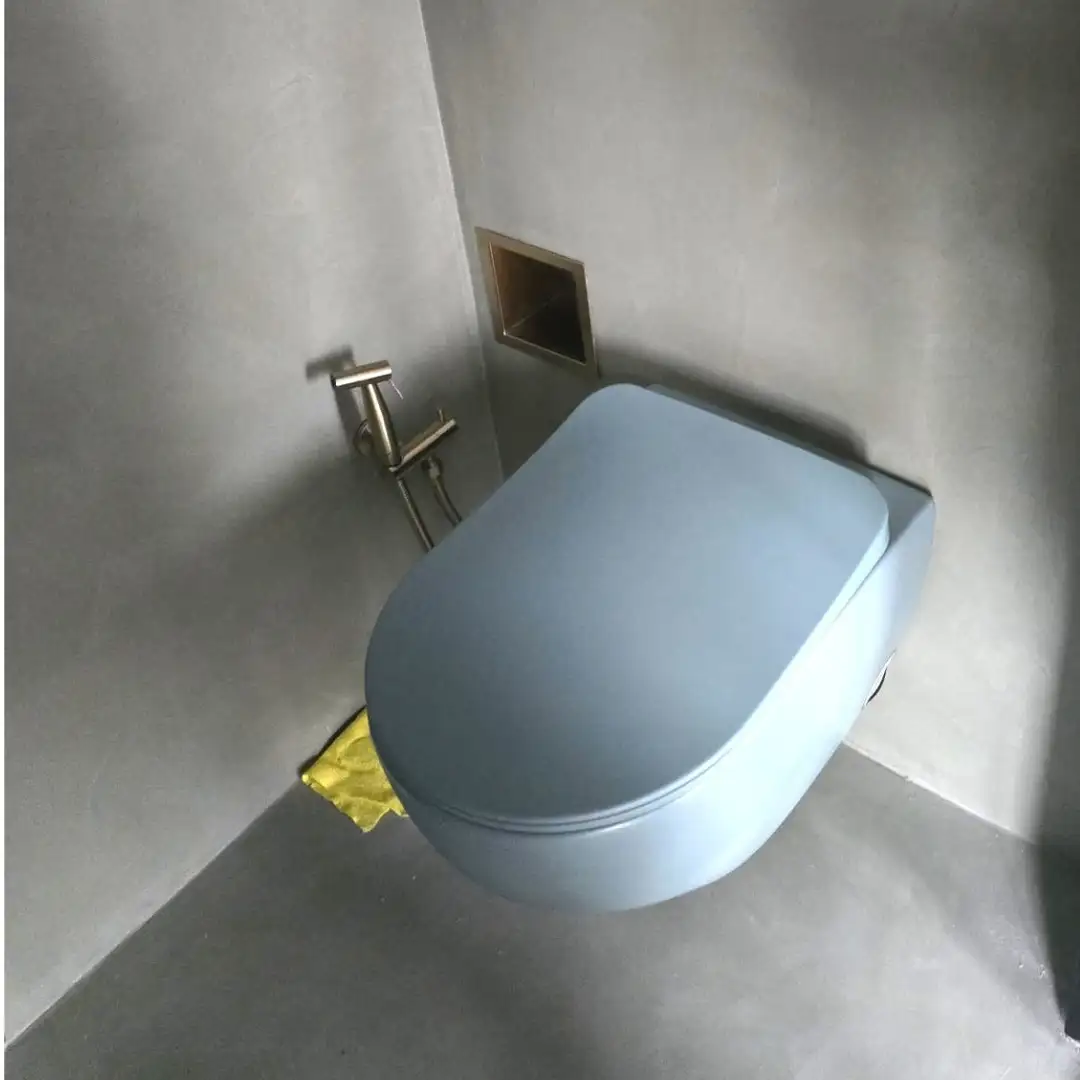 Modern hangtoilet in een minimalistisch grijs interieur door Loodgieter Hoofddorp Modern hangtoilet in een minimalistisch grijs interieur door Loodgieter Hoofddorp