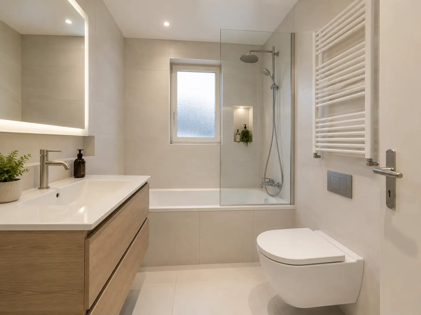 Nieuwe badkamer na renovatie